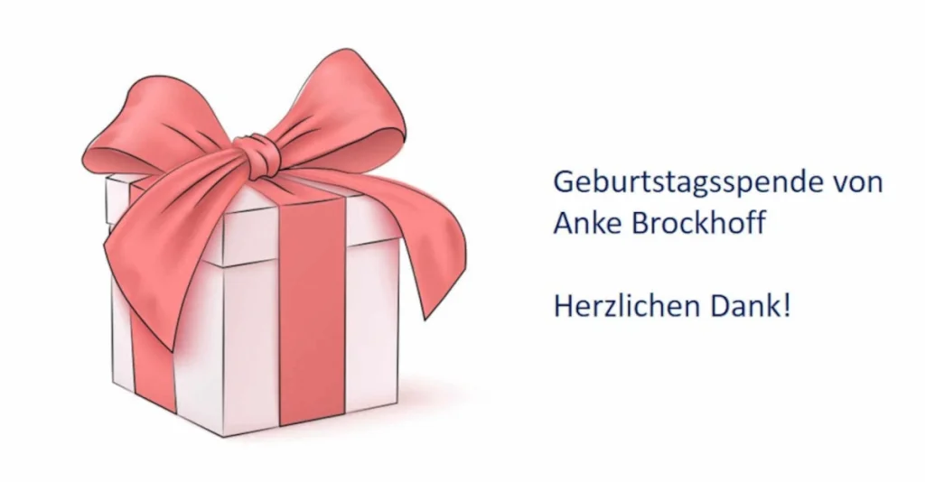 Anke Brockhoff hat zu ihrem Geburtsstag auf Geschenke verzichtet und stattdessen um Spenden für unsere Beratungsstelle gebeten