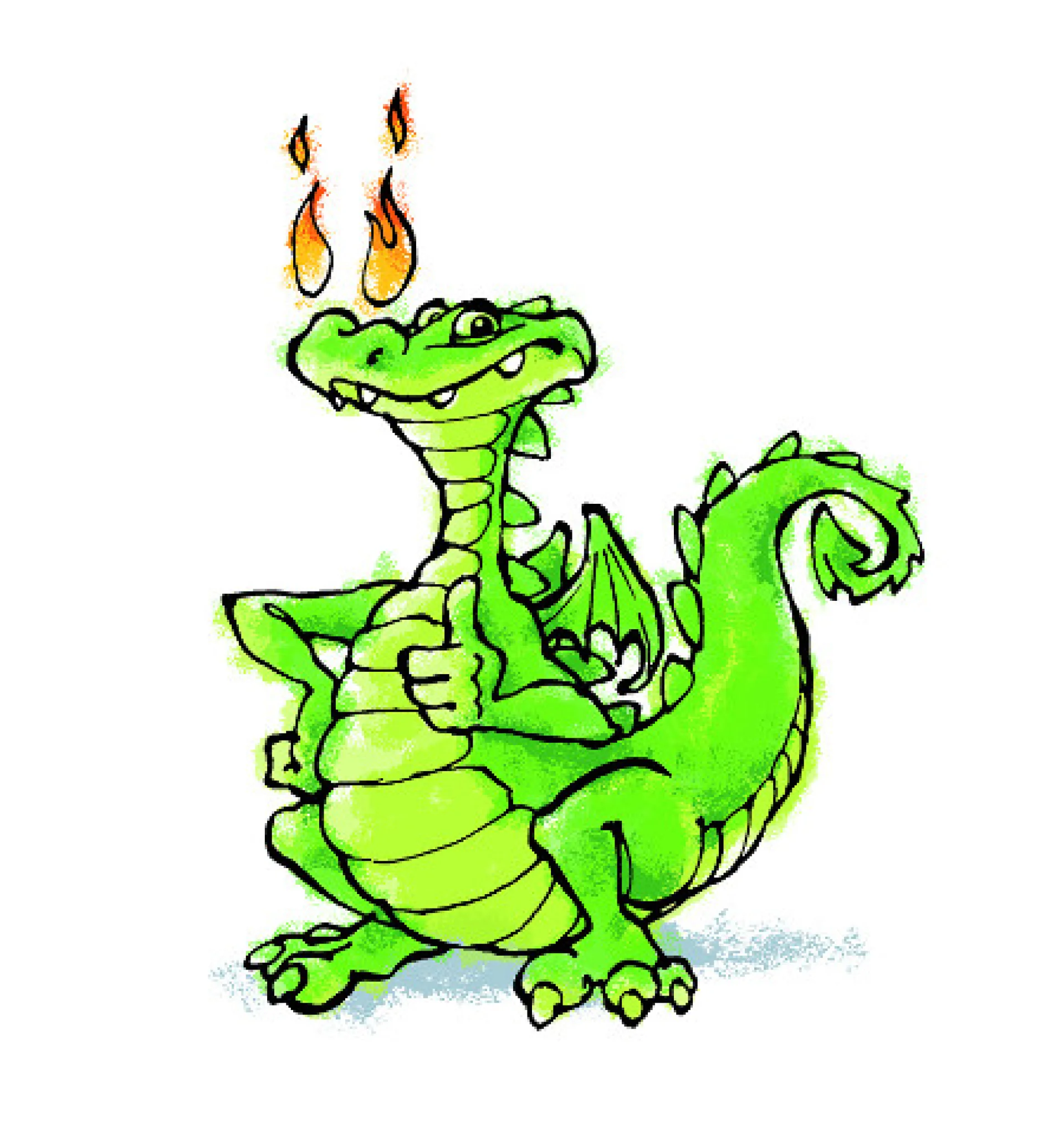 Eine Zeichnung von dem Drachen Kijuba 