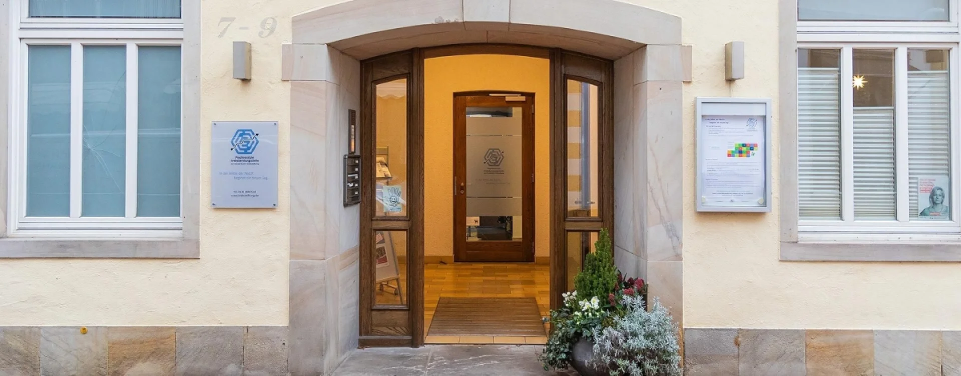 Eingang der Krebsstiftung Osnabrück