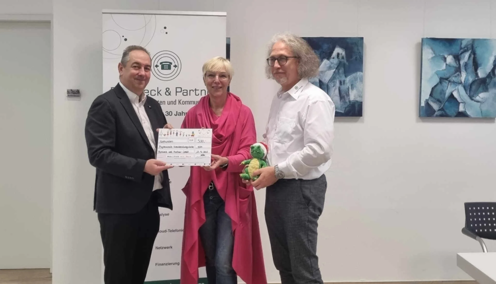 Spendenübergabe mit der Firma Bunsieck & Partner GmbH