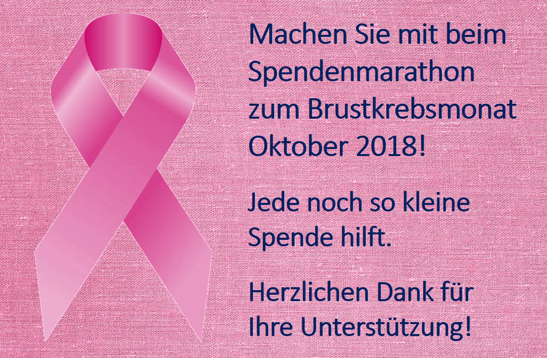 Hauptfoto_Spendenmarathon Brustkrebsmonat Oktober 2018